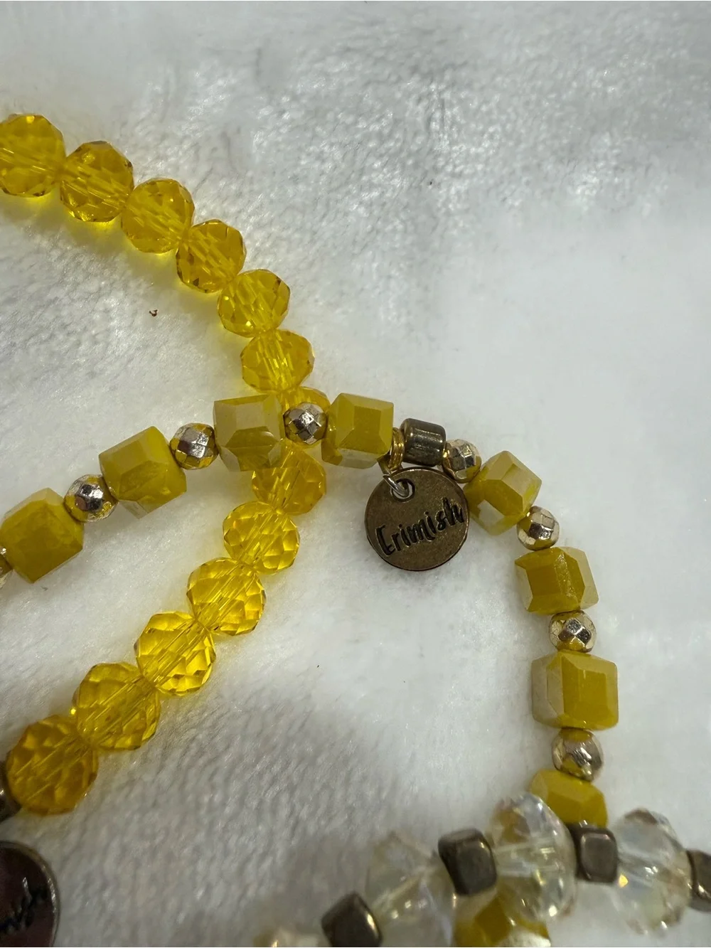 Erimish Yellow Beaded Bracelet Set